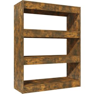 (smoked oak) vidaXL Book Cabinet/Room Divider Engineered Wood Book Cabinet Multi (smoked oak) vidaXL Book Cabinet/Room Divider Engineered Wood Book Cabinet Multi