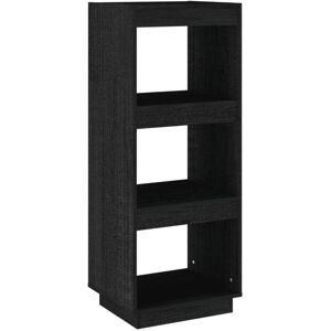 vidaXL Black Solid Pinewood Book Cabinet - Bookcase & Room Divider vidaXL Black Solid Pinewood Book Cabinet - Bookcase & Room Divider