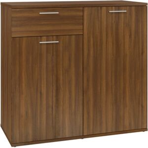 (brown oak, 80 x 36 x 75 cm) vidaXL Sideboard Side Cabinet Organiser Cupboard Hi (brown oak, 80 x 36 x 75 cm) vidaXL Sideboard Side Cabinet Organiser Cupboard Hi