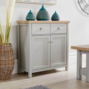 Home Source Sideboard 2 Door 2 Drawer Storage Cupboard With Shelf 36mm Oak Top Home Source Sideboard 2 Door 2 Drawer Storage Cupboard With Shelf 36mm Oak Top