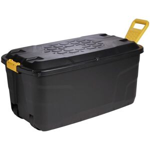 Strata Ward 110 Liter Heavy Duty Storage Trunk with Wheels and Handle, Black Strata Ward 110 Liter Heavy Duty Storage Trunk with Wheels and Handle, Black