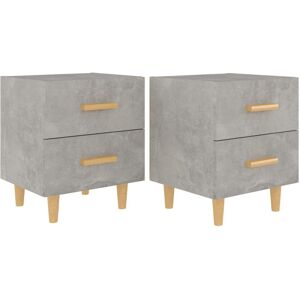 (concrete grey, 2) vidaXL 1/2x Bed Cabinet Bedroom Nightstand Bedside Storage Ta (concrete grey, 2) vidaXL 1/2x Bed Cabinet Bedroom Nightstand Bedside Storage Ta