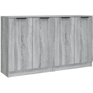 (grey sonoma) vidaXL 2x Sideboards Engineered Wood Storage Cabinet Cupboard Mult (grey sonoma) vidaXL 2x Sideboards Engineered Wood Storage Cabinet Cupboard Mult