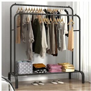 Unbranded (White) Double Clothes Rail Hanging Rack Storage Shelf Unbranded (White) Double Clothes Rail Hanging Rack Storage Shelf