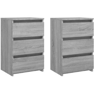 (grey sonoma, 2) vidaXL Bed Cabinet Nightstand Side Table Storage Bed Table Engi (grey sonoma, 2) vidaXL Bed Cabinet Nightstand Side Table Storage Bed Table Engi