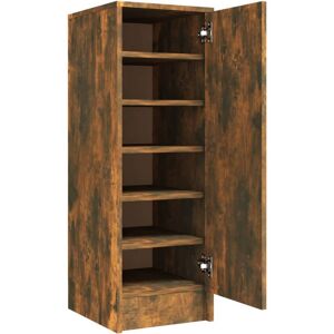 vidaXL Smoked Oak Shoe Cabinet - Engineered Wood Storage Shelf - Shoe Type vidaXL Smoked Oak Shoe Cabinet - Engineered Wood Storage Shelf - Shoe Type