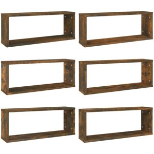 (smoked oak, 6) vidaXL Wall Cube Shelves Wall Rack Wall-mounted Storage Shelf En (smoked oak, 6) vidaXL Wall Cube Shelves Wall Rack Wall-mounted Storage Shelf En