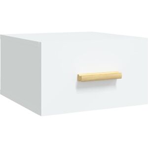 vidaXL Wall-mounted Bedside Cabinet White Floating Bedside Unit Nightstand vidaXL Wall-mounted Bedside Cabinet White Floating Bedside Unit Nightstand