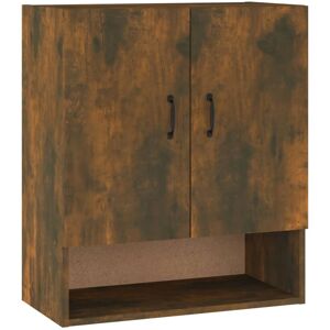 vidaXL Wall Cabinet Smoked Oak 60x31x70 cm Engineered Wood - Wall Storage vidaXL Wall Cabinet Smoked Oak 60x31x70 cm Engineered Wood - Wall Storage
