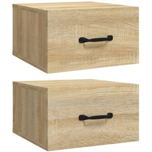 (Sonoma oak, 2) vidaXL 1/2x Wall-mounted Bedside Cabinet Floating Bedside Unit M (Sonoma oak, 2) vidaXL 1/2x Wall-mounted Bedside Cabinet Floating Bedside Unit M
