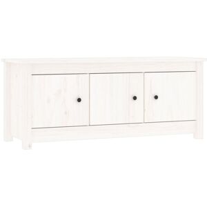 vidaXL Solid Wood Pine Shoe Cabinet - White 110x38x45.5 cm vidaXL Solid Wood Pine Shoe Cabinet - White 110x38x45.5 cm