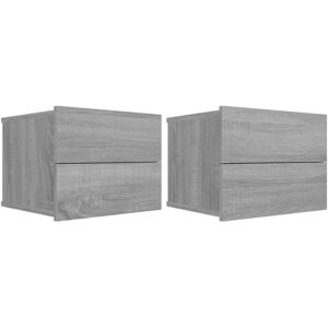 (Grey sonoma, 2) vidaXL Bedside Cabinet Nightstand Bed Side Table Bed Cabinet En (Grey sonoma, 2) vidaXL Bedside Cabinet Nightstand Bed Side Table Bed Cabinet En