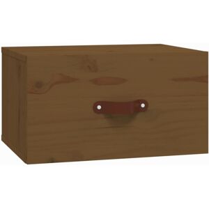 vidaXL Wall Mounted Bedside Table Honey Brown - Bedside Cabinet vidaXL Wall Mounted Bedside Table Honey Brown - Bedside Cabinet