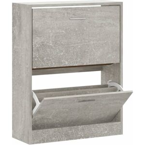 vidaXL Concrete Grey Shoe Cabinet - 2Drawer Storage vidaXL Concrete Grey Shoe Cabinet - 2Drawer Storage