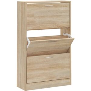 vidaXL Sonoma Oak Shoe Cabinet 63x24x103 cm - Shoe Cabinet vidaXL Sonoma Oak Shoe Cabinet 63x24x103 cm - Shoe Cabinet