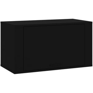 vidaXL Wall-mounted Shoe Cabinet Black 70x35x38 - Shoe Storage vidaXL Wall-mounted Shoe Cabinet Black 70x35x38 - Shoe Storage