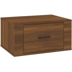 (Brown oak, 1 x Bedside cabinet) vidaXL 1/2x Wall-mounted Bedside Cabinet Floati (Brown oak, 1 x Bedside cabinet) vidaXL 1/2x Wall-mounted Bedside Cabinet Floati