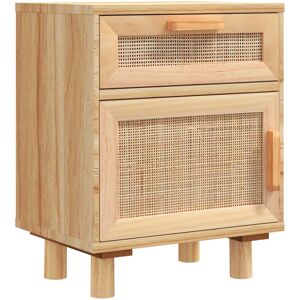 (Brown, 1) vidaXL 1/2x Solid Wood Pine Bedside Cabinet Natural Rattan Table Mult (Brown, 1) vidaXL 1/2x Solid Wood Pine Bedside Cabinet Natural Rattan Table Mult