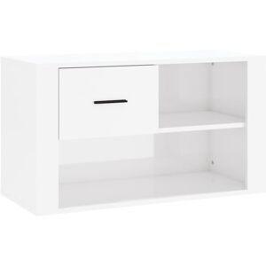 vidaXL White High Gloss Shoe Cabinet - 80x35x45 cm - Shoe Storage Furniture vidaXL White High Gloss Shoe Cabinet - 80x35x45 cm - Shoe Storage Furniture