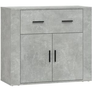(Concrete grey) vidaXL Sideboard Side Cabinet Storage Cupboard Home Organiser En (Concrete grey) vidaXL Sideboard Side Cabinet Storage Cupboard Home Organiser En