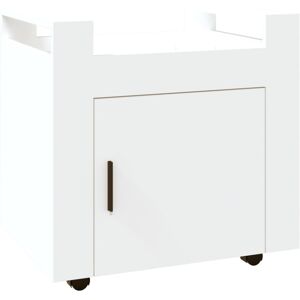 (White) vidaXL Desk Trolley Engineered Wood Office Under Storage Trolley Multi C (White) vidaXL Desk Trolley Engineered Wood Office Under Storage Trolley Multi C