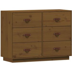 (Honey brown) vidaXL Solid Wood Pine Sideboard Home Organiser Indoor Cupboard Mu (Honey brown) vidaXL Solid Wood Pine Sideboard Home Organiser Indoor Cupboard Mu