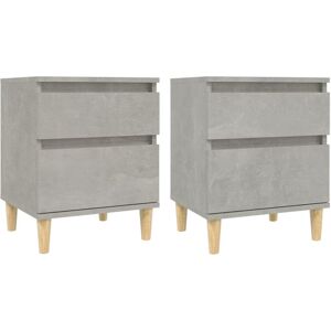 vidaXL Bedside Cabinet Concrete Grey - Bedside Table vidaXL Bedside Cabinet Concrete Grey - Bedside Table