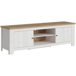 Furniture To Go Celesto 2 door wide TV Unit in White and Oak Furniture To Go Celesto 2 door wide TV Unit in White and Oak
