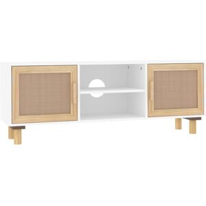 vidaXL White TV Cabinet with Rattan - TV cabinet vidaXL White TV Cabinet with Rattan - TV cabinet