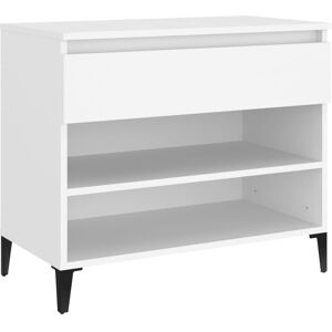 vidaXL White Engineered Wood Shoe Cabinet - Shoe Storage Solution vidaXL White Engineered Wood Shoe Cabinet - Shoe Storage Solution
