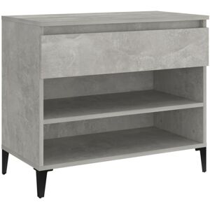 vidaXL Concrete Grey Shoe Cabinet - Engineered Wood Storage Rack vidaXL Concrete Grey Shoe Cabinet - Engineered Wood Storage Rack