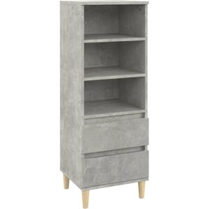 (Concrete grey) vidaXL Highboard Engineered Wood High Sideboard Buffet Cabinet M (Concrete grey) vidaXL Highboard Engineered Wood High Sideboard Buffet Cabinet M