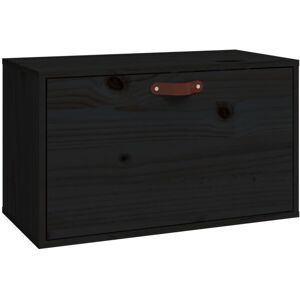 (Black) vidaXL Solid Wood Pine Wall Cabinet Wooden Floating Wall Unit Multi Colo (Black) vidaXL Solid Wood Pine Wall Cabinet Wooden Floating Wall Unit Multi Colo