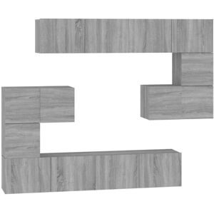 vidaXL Gray Sonoma Wall-Mounted Wooden TV Cabinet - TV Type vidaXL Gray Sonoma Wall-Mounted Wooden TV Cabinet - TV Type