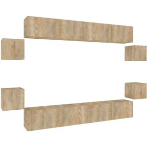 (Sonoma oak, 100 x 30 x 30 cm (W x D x H)) vidaXL TV Cabinet Set Engineered Wood (Sonoma oak, 100 x 30 x 30 cm (W x D x H)) vidaXL TV Cabinet Set Engineered Wood