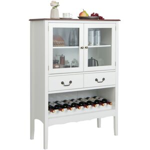 Costway Buffet Cabinet Freestanding Storage Cabinet Corner Coffee Bar Station Costway Buffet Cabinet Freestanding Storage Cabinet Corner Coffee Bar Station