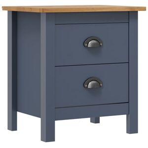 vidaXL Solid Wood Pine Bedside Cabinet Hill Grey Wooden Sideboard Bed Stand vidaXL Solid Wood Pine Bedside Cabinet Hill Grey Wooden Sideboard Bed Stand