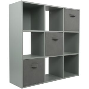Charles Jacobs - Grey 9-Cube Open Shelf - Grey - 9-Cube - Bookcase Charles Jacobs - Grey 9-Cube Open Shelf - Grey - 9-Cube - Bookcase