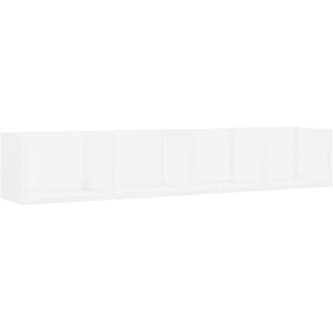 vidaXL White Engineered Wood Wall Shelf - CD Storage - 100x18x18 cm vidaXL White Engineered Wood Wall Shelf - CD Storage - 100x18x18 cm