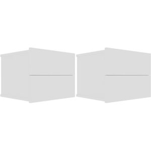 vidaXL 2x Bedside Cabinets White Engineered Wood Nightstand Sideboard Table vidaXL 2x Bedside Cabinets White Engineered Wood Nightstand Sideboard Table