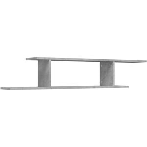 vidaXL Wall-Mounted TV Shelf, Concrete Grey, Engineered Wood, 125 x 18 x 23 cm, vidaXL Wall-Mounted TV Shelf, Concrete Grey, Engineered Wood, 125 x 18 x 23 cm,