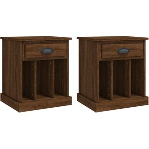 (brown oak, 2 pcs) vidaXL Bedside Cabinets Bedside Table Nightstand Telephone St (brown oak, 2 pcs) vidaXL Bedside Cabinets Bedside Table Nightstand Telephone St