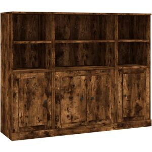 (smoked oak) vidaXL Highboards Storage Cabinet Sideboard Side Cabinet 3 pcs Engi (smoked oak) vidaXL Highboards Storage Cabinet Sideboard Side Cabinet 3 pcs Engi