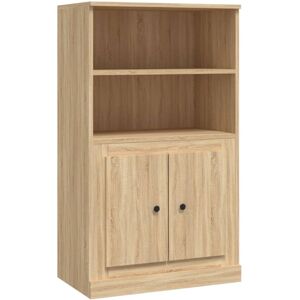 (sonoma oak) vidaXL Highboard High Sideboard Side Cabinet Storgae Cupboard Engin (sonoma oak) vidaXL Highboard High Sideboard Side Cabinet Storgae Cupboard Engin