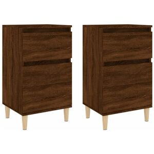 (brown oak, 2 pcs) vidaXL Bedside Cabinets Bedside Table Nightstand Table Side T (brown oak, 2 pcs) vidaXL Bedside Cabinets Bedside Table Nightstand Table Side T
