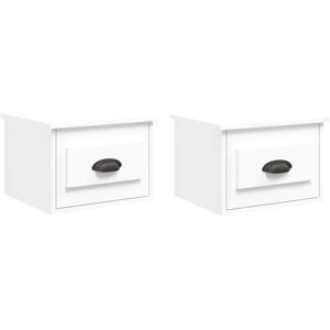 (white, 2 pcs) vidaXL Wall-mounted Bedside Cabinets Floating Nightstand Bedroom (white, 2 pcs) vidaXL Wall-mounted Bedside Cabinets Floating Nightstand Bedroom