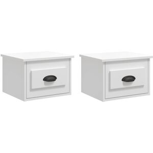 (high gloss white, 2 pcs) vidaXL Wall-mounted Bedside Cabinets Floating Nightsta (high gloss white, 2 pcs) vidaXL Wall-mounted Bedside Cabinets Floating Nightsta