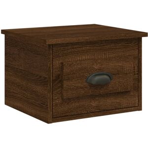 (brown oak, 1 pcs) vidaXL Wall-mounted Bedside Cabinets Floating Nightstand Bedr (brown oak, 1 pcs) vidaXL Wall-mounted Bedside Cabinets Floating Nightstand Bedr