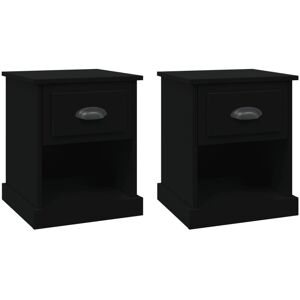(black, 2 pcs) vidaXL Bedside Cabinet Side Table Nightstand Side Cabinet Enginee (black, 2 pcs) vidaXL Bedside Cabinet Side Table Nightstand Side Cabinet Enginee