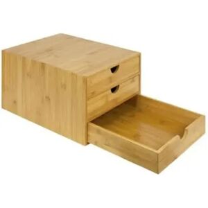 HYGRAD BUILT TO SURVIVE 3 Tier Bamboo Wood Home Office Desk Top Table Drawers Tidy Stationary Storage Or HYGRAD BUILT TO SURVIVE 3 Tier Bamboo Wood Home Office Desk Top Table Drawers Tidy Stationary Storage Or